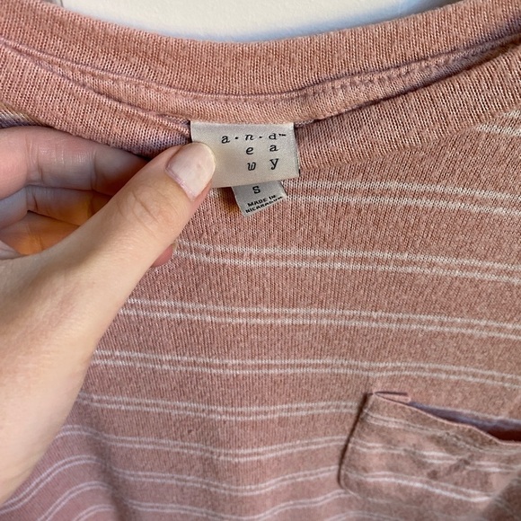 A New Day Pink Striped Longsleeve Top - Picture 2 of 3